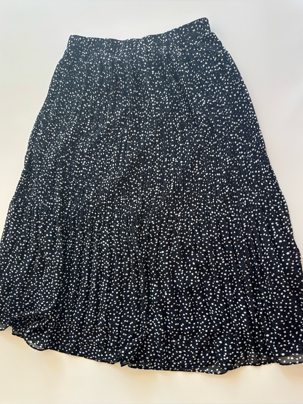 WD-NY Women S Black/White Lined Flowy Skirt